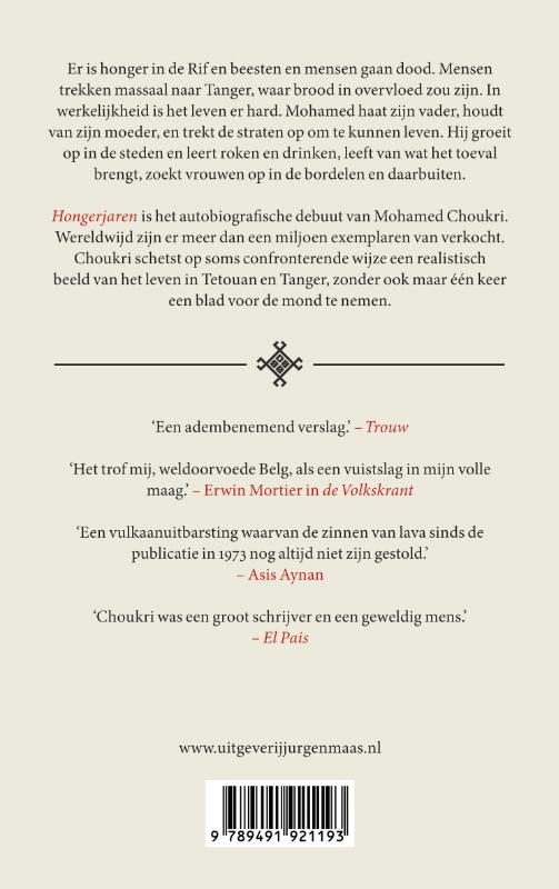 Achterkant van Hongerjaren