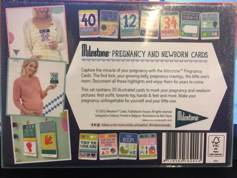 Achterkant van Pregnancy and newborn photo cards original