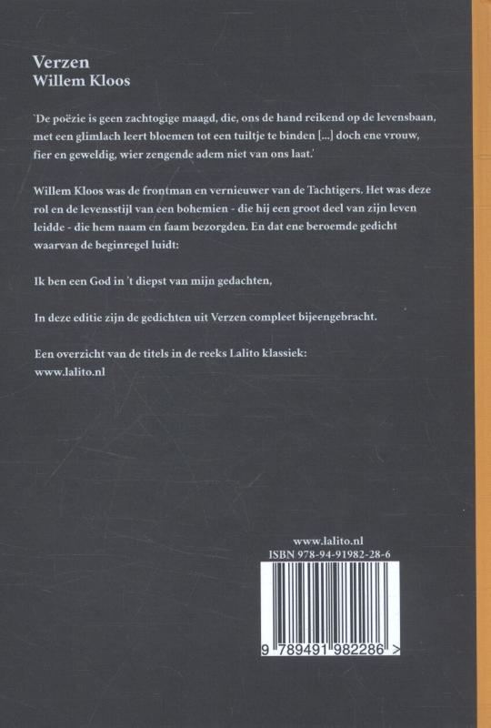 Achterkant van Verzen