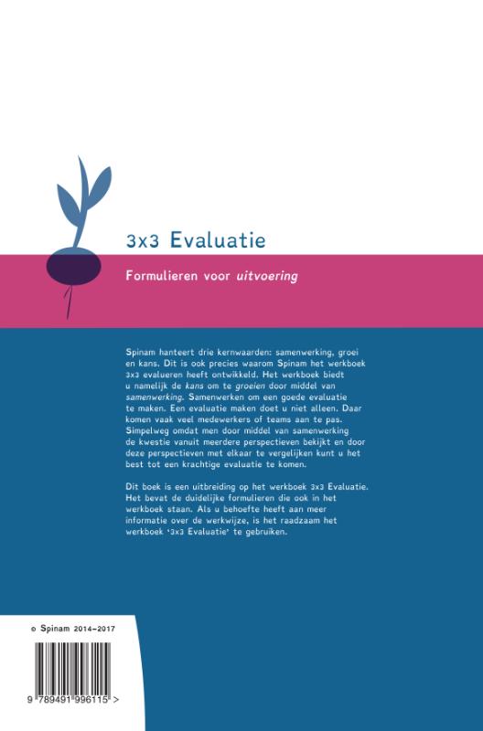 Achterkant van 3x3 Evaluatie