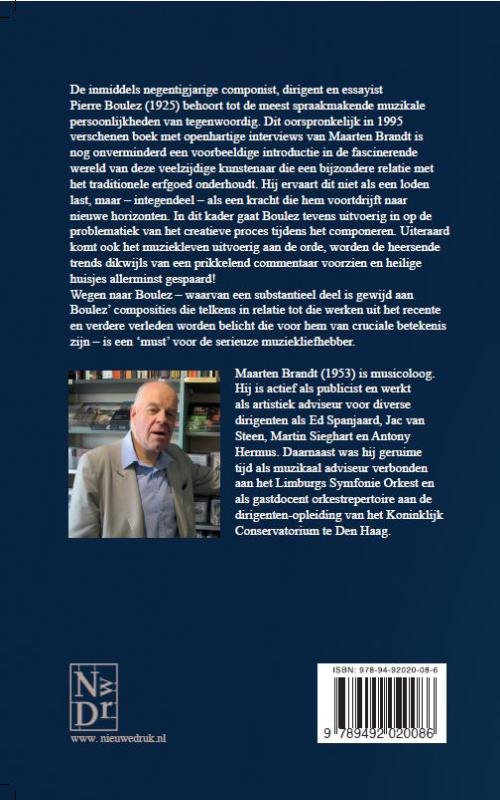 Achterkant van Wegen naar Boulez