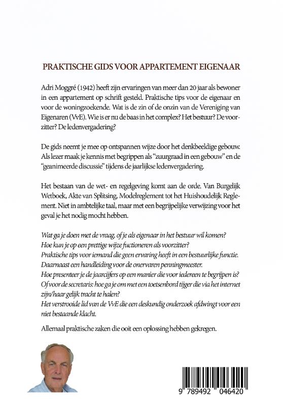 Achterkant van Praktische gids voor appartement eigenaar