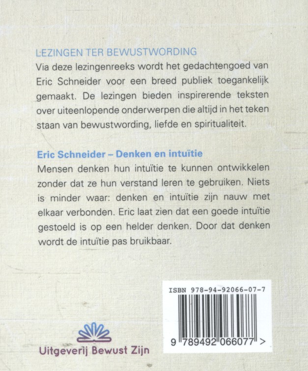 Achterkant van Denken en intuïtie