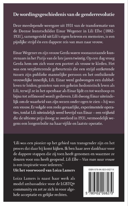 Achterkant van Van man naar vrouw