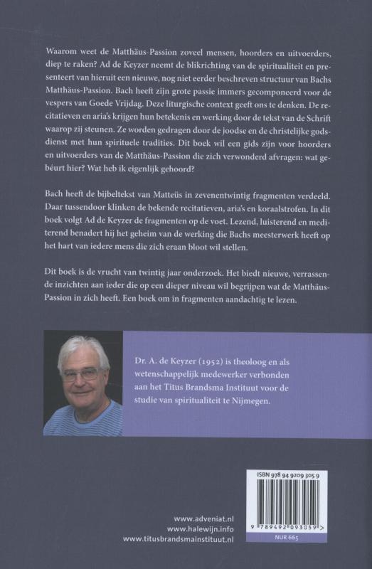 Achterkant van Bachs grote passie