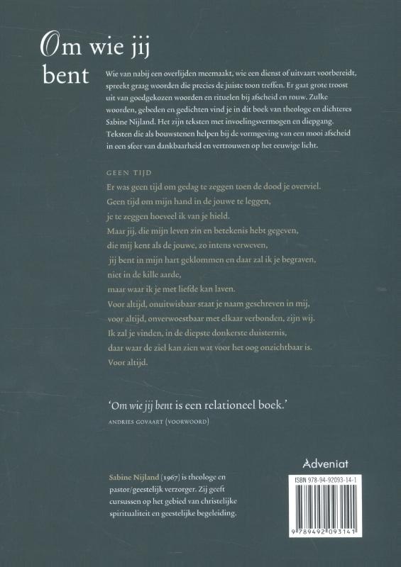 Achterkant van Om wie jij bent