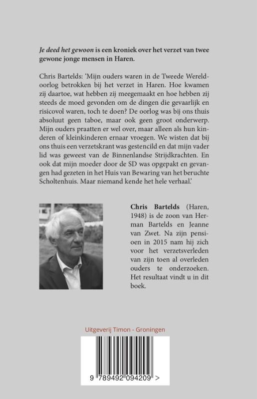 Achterkant van Je deed het gewoon