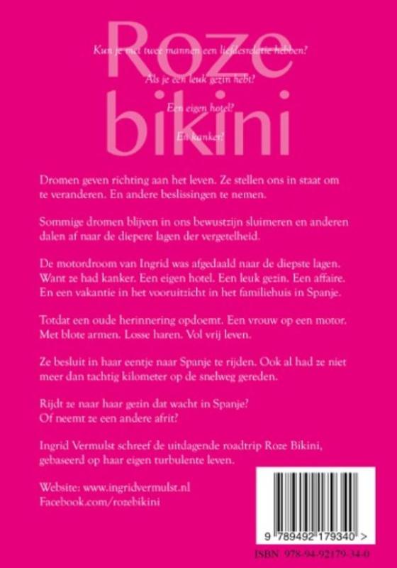 Achterkant van Roze bikini