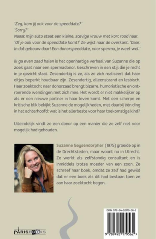 Achterkant van Ik ga even zaad halen