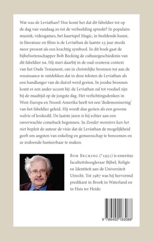 Achterkant van Zonder monsters gaat het niet