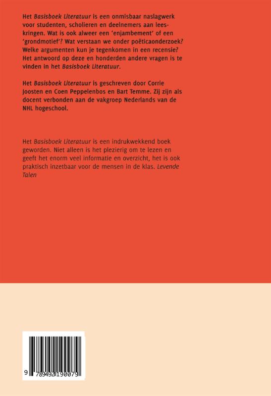 Achterkant van Basisboek Literatuur