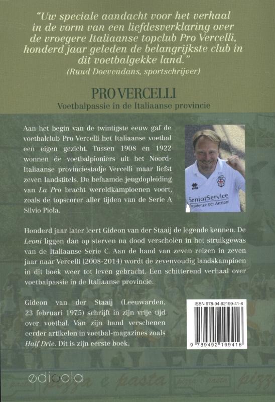 Achterkant van Pro Vercelli