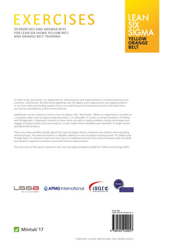 Achterkant van Lean Six Sigma Yellow & Orange Belt
