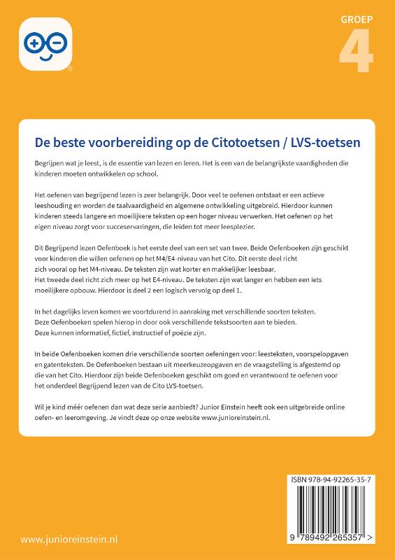 Achterkant van 1; begrijpend leesteksten, voorspelopgaven en gatenteksten
