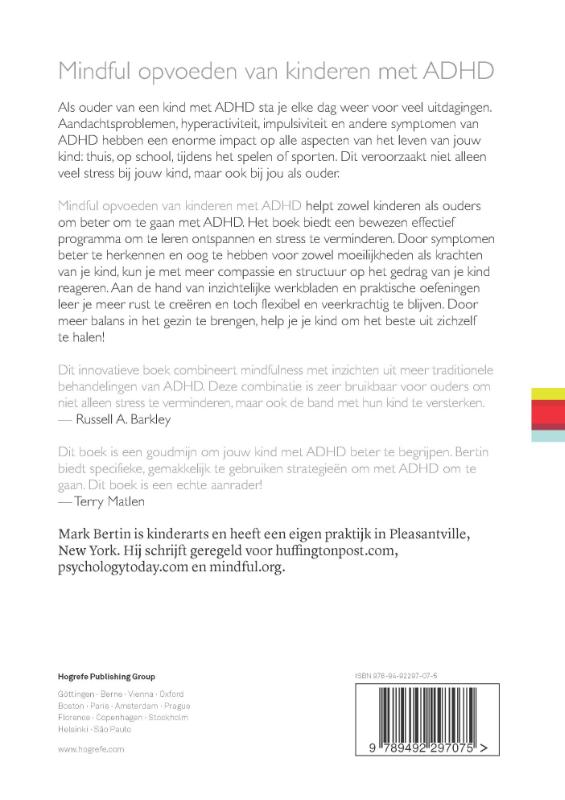 Achterkant van Mindful opvoeden van kinderen met ADHD