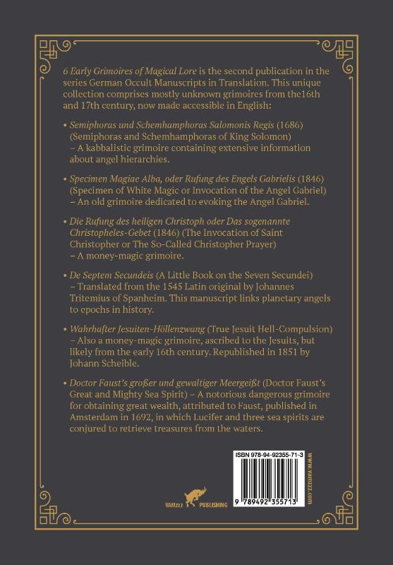 Achterkant van 6 Early Grimoires of Magical Lore