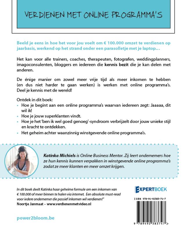 Achterkant van Verdienen met online programma’s