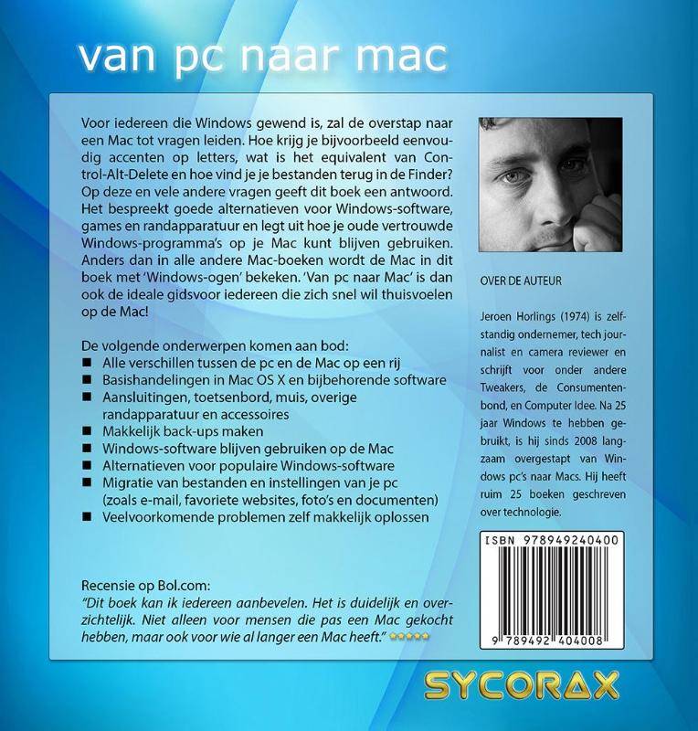 Achterkant van Van pc naar mac