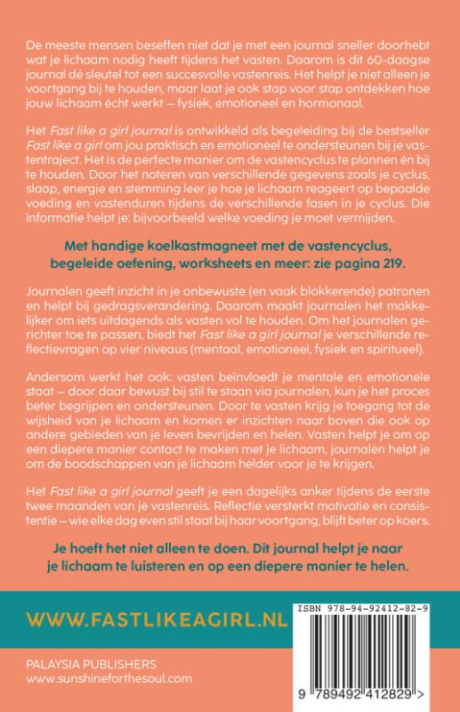 Achterkant van Fast like a girl Journal