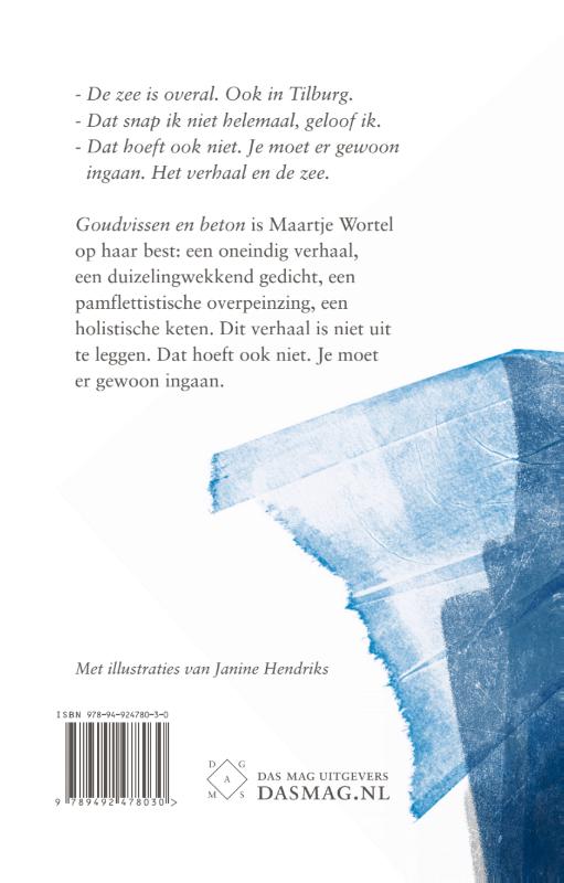 Achterkant van Goudvissen en beton