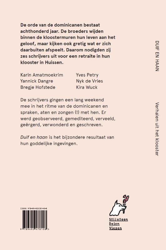 Achterkant van Duif en haan