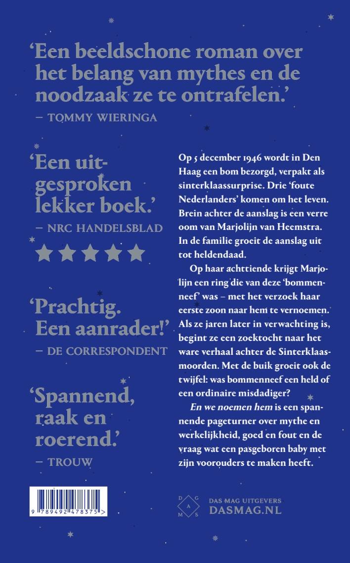 Achterkant van En we noemen hem