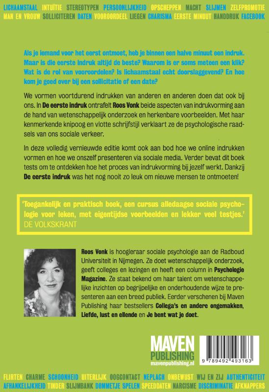 Achterkant van De eerste indruk