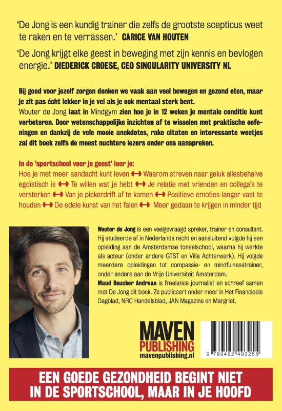 Achterkant van Mindgym, sportschool voor je geest