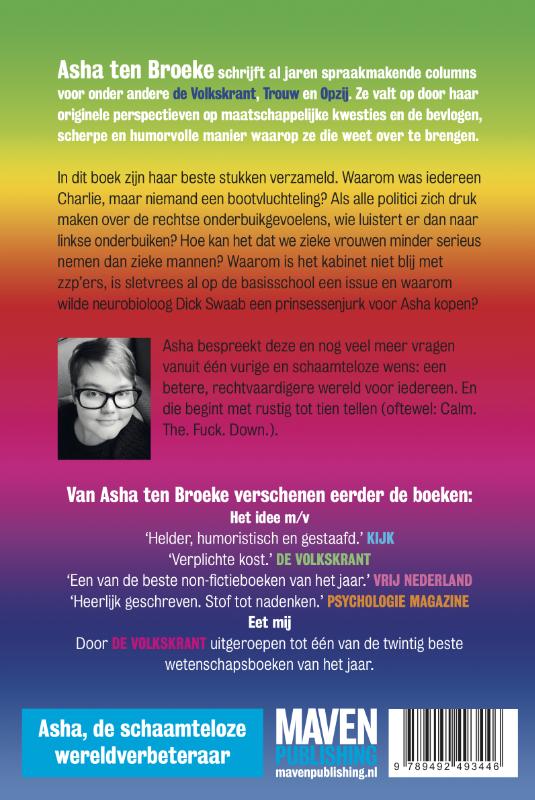 Achterkant van Calm. The. Fuck. Down.