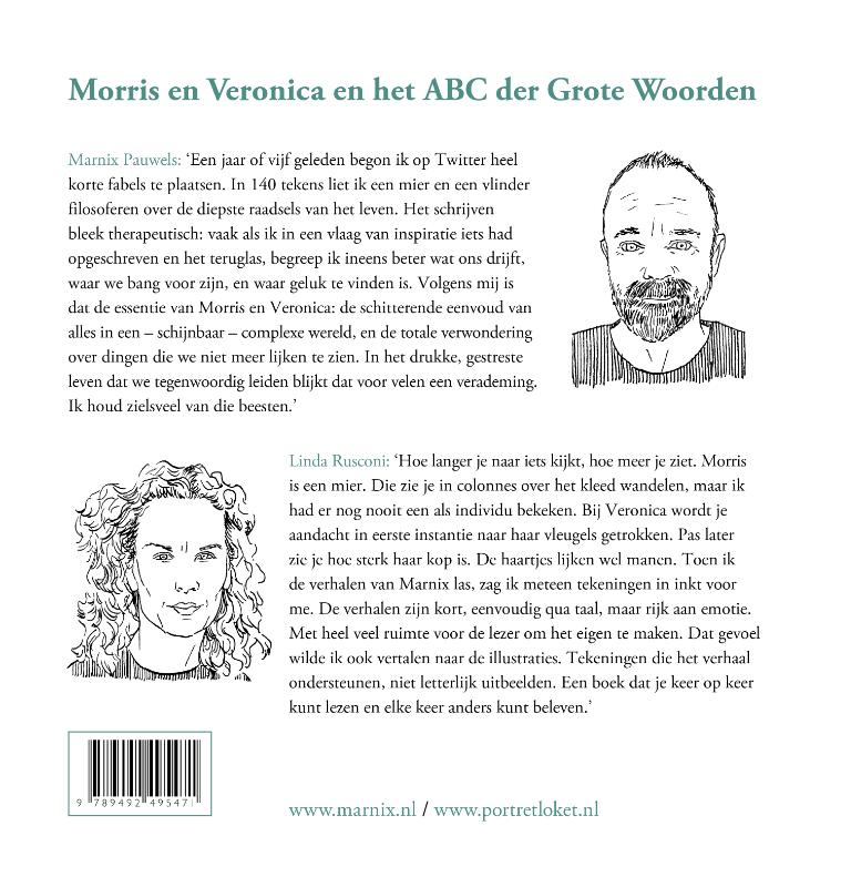 Achterkant van Morris en Veronica en het ABC der grote woorden