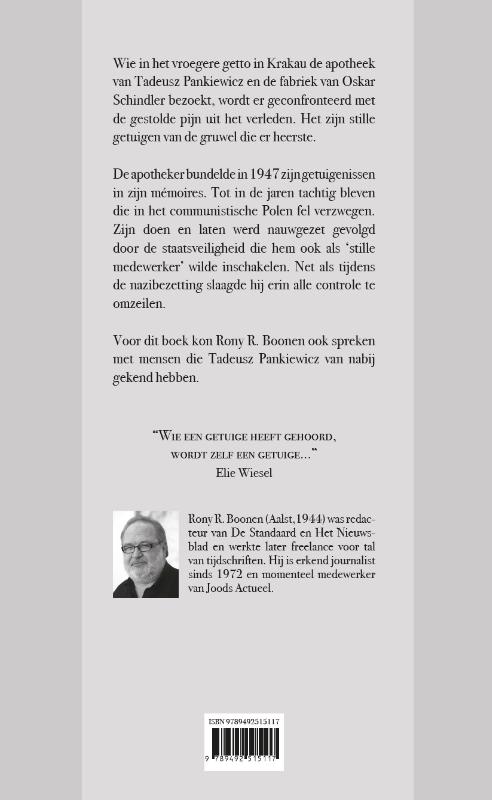 Achterkant van Tadeusz Panckiewicz apotheker in het getto van Krakau