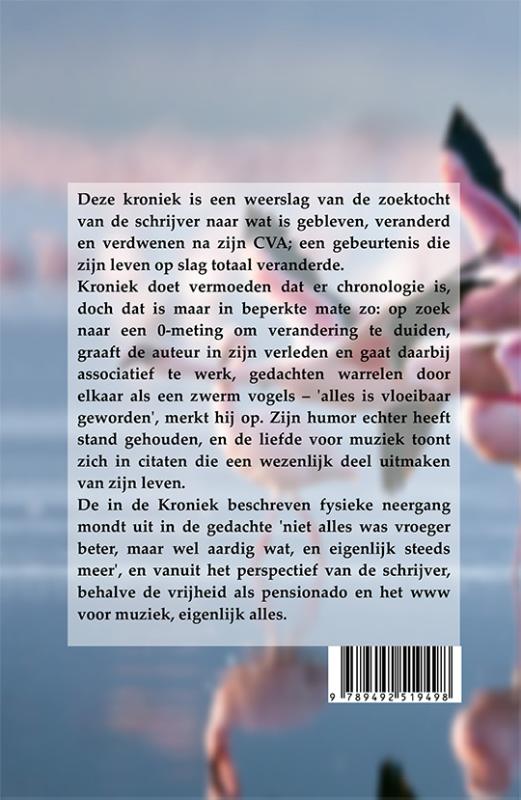 Achterkant van Kroniek van een anakoelitisch denker