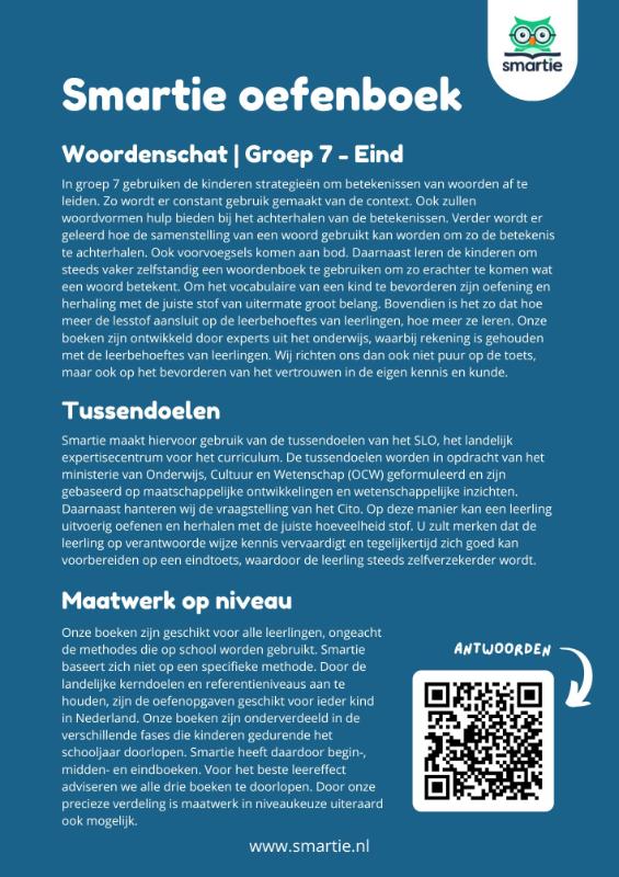 Achterkant van Woordenschat groep 7 - eind - Geschikt voor CITO, IEP en andere LVS
