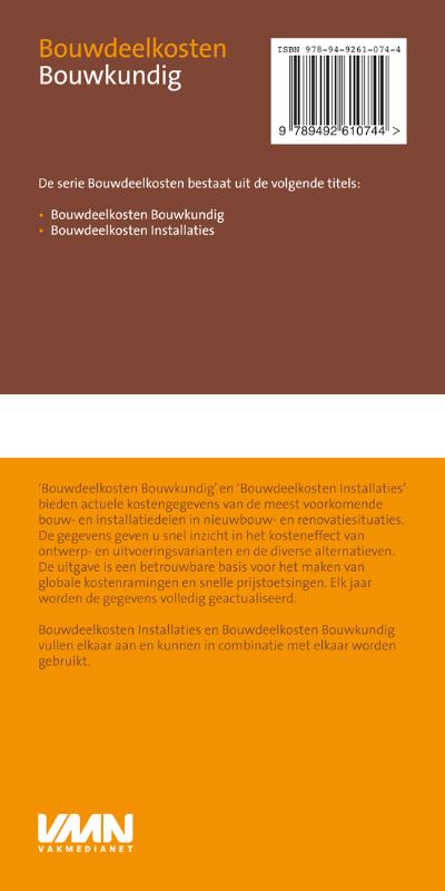 Achterkant van Bouwdeelkosten Bouwkundig 2020