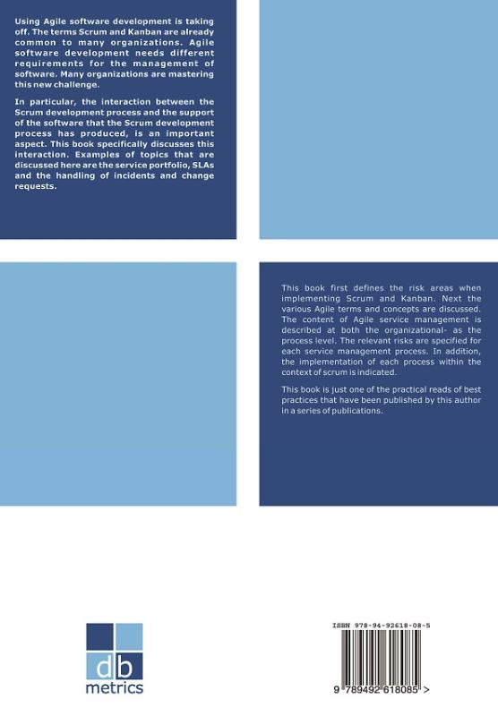 Achterkant van Agile Service Management with Scrum