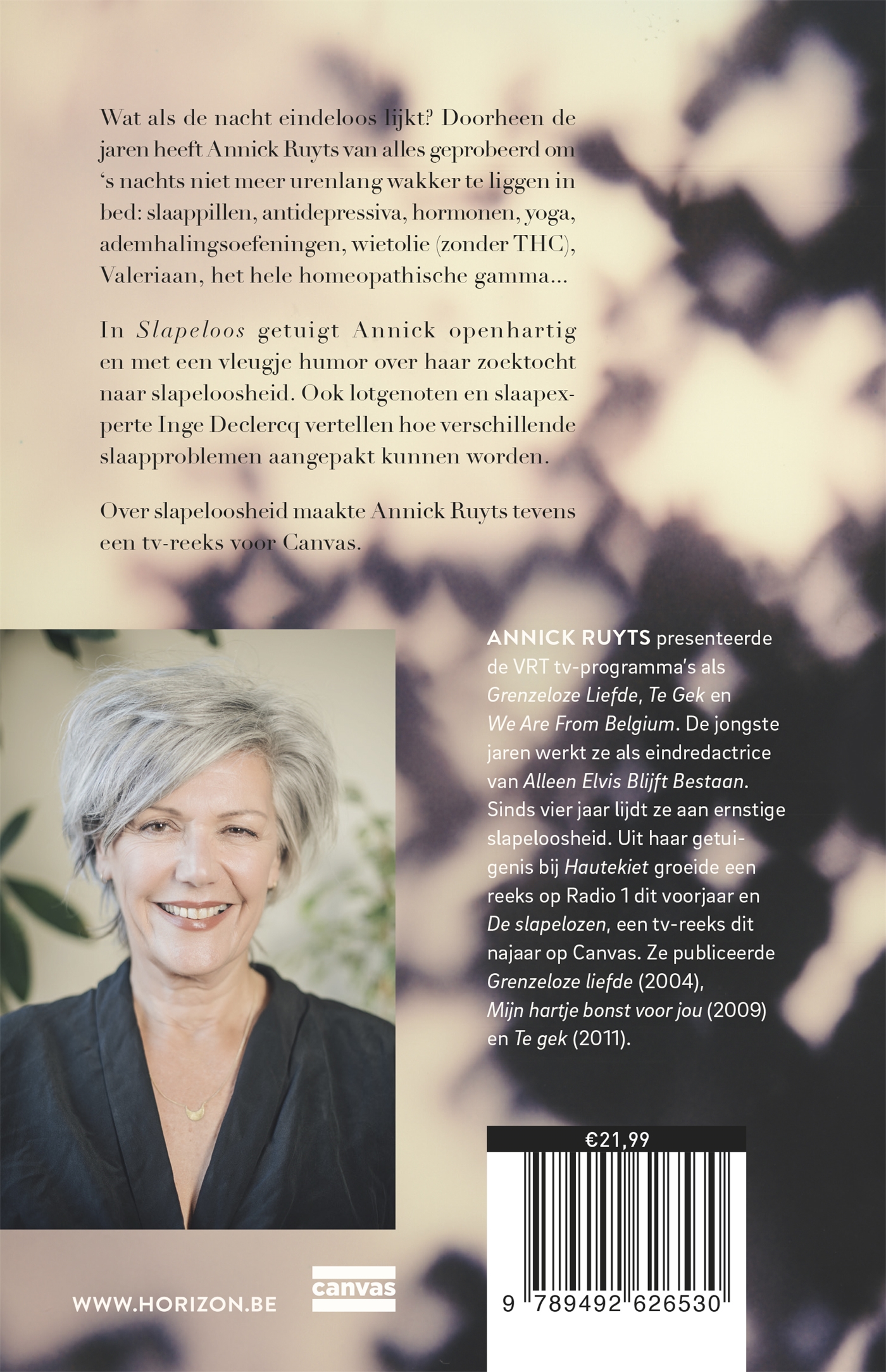Achterkant van Slapeloos