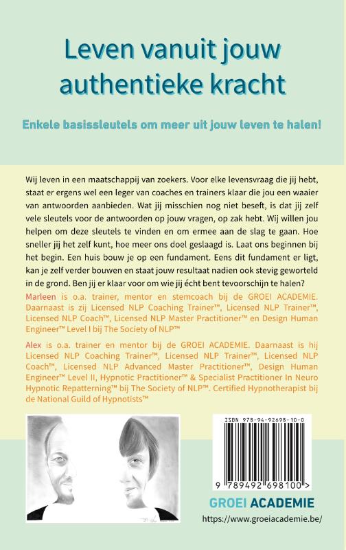 Achterkant van Leven vanuit jouw authentieke kracht!