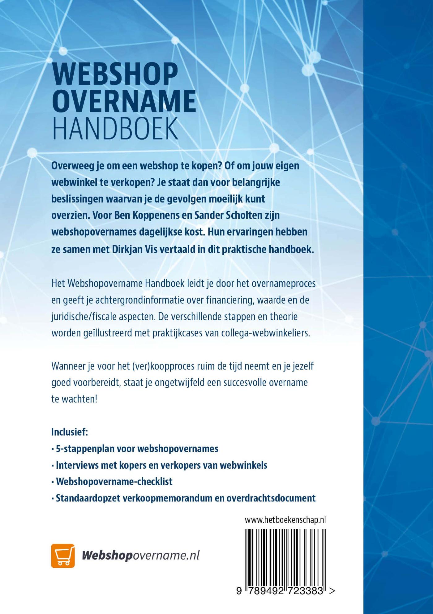 Achterkant van Webshopovername Handboek