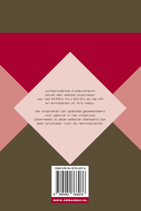 Achterkant van Jurisprudentie auteursrecht 1946-2017