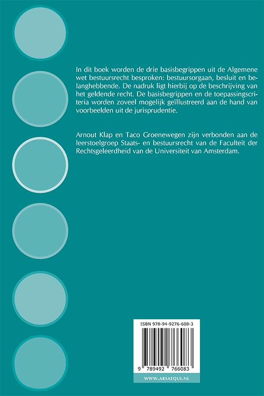Achterkant van Kernbegrippen van de Algemene Wet Bestuursrecht