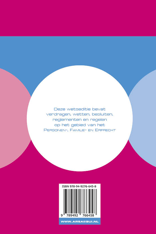 Achterkant van Personen-, familie- & erfrecht 2018/2019