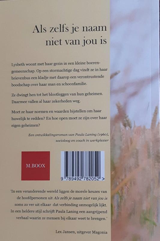 Achterkant van Als zelfs je naam niet van jou is
