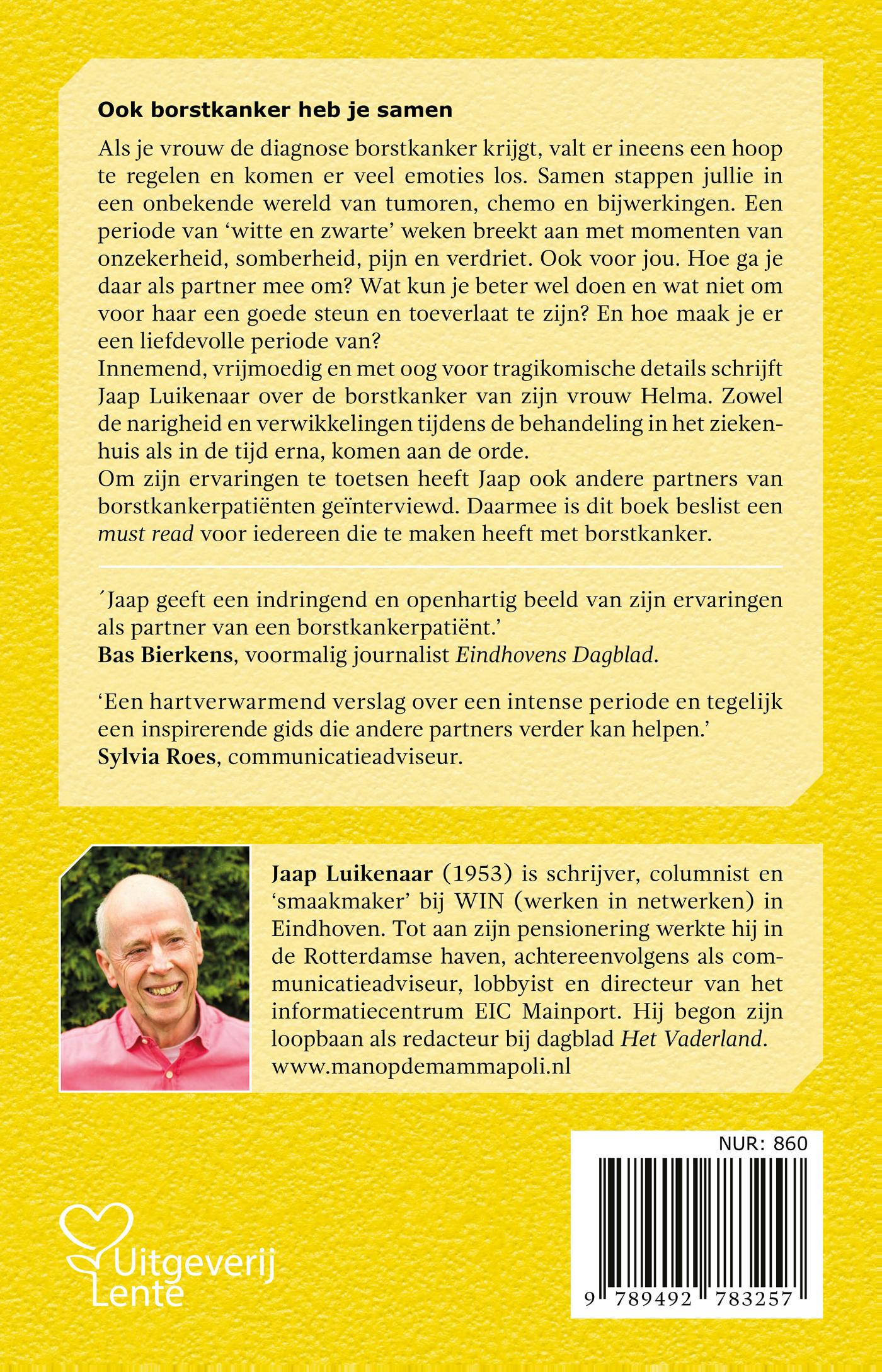 Achterkant van Man op de mammapoli