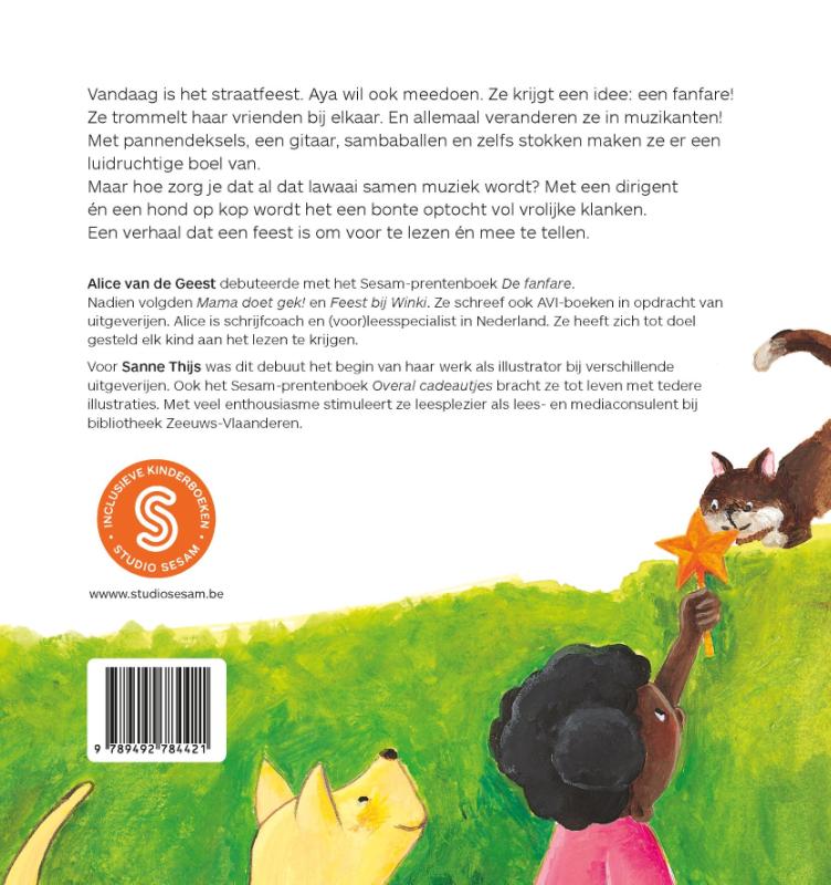 Achterkant van De fanfare