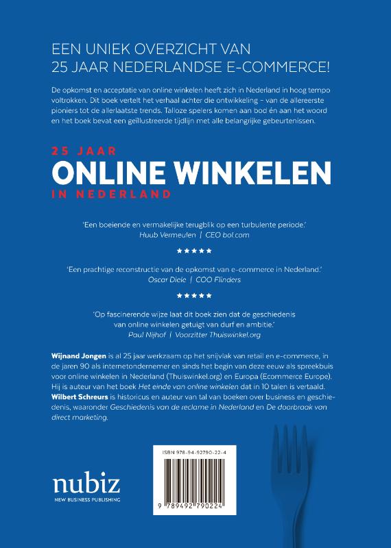 Achterkant van 25 jaar online winkelen in Nederland