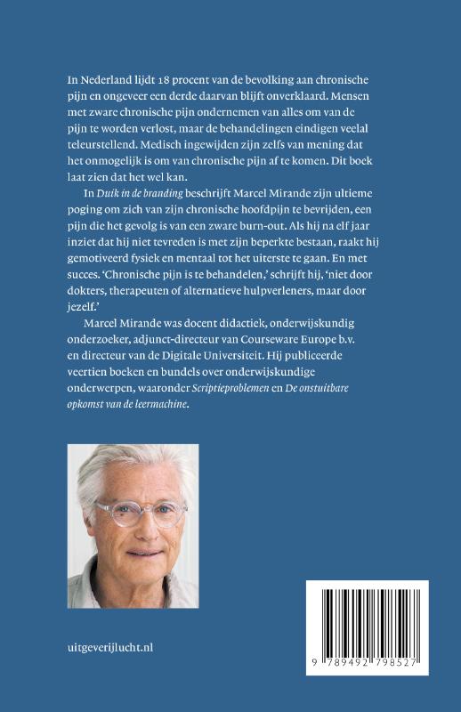 Achterkant van Duik in de branding