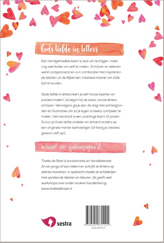 Achterkant van Gods liefde in letters