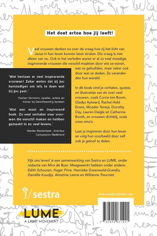Achterkant van Kijk ons leven!