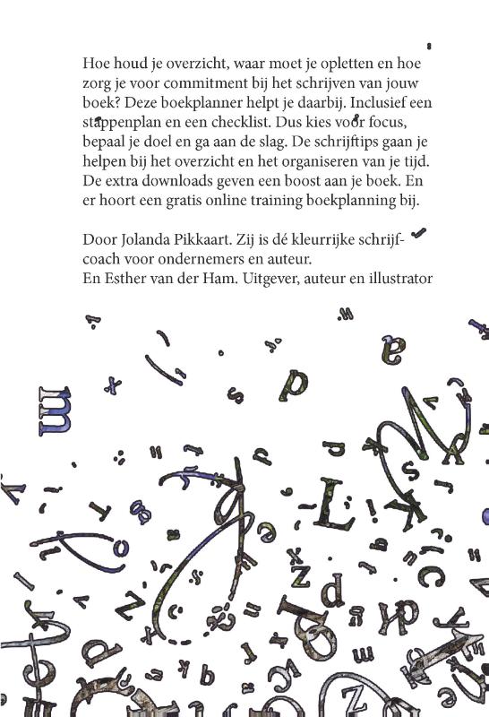 Achterkant van Zorg dat jouw boek er wél komt
