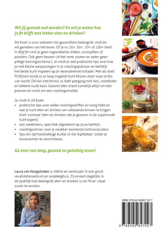 Achterkant van 50-plus Blijf fit, eet gezond!